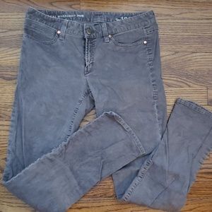 Gap Petite Gray Corduroy Skinny Pants